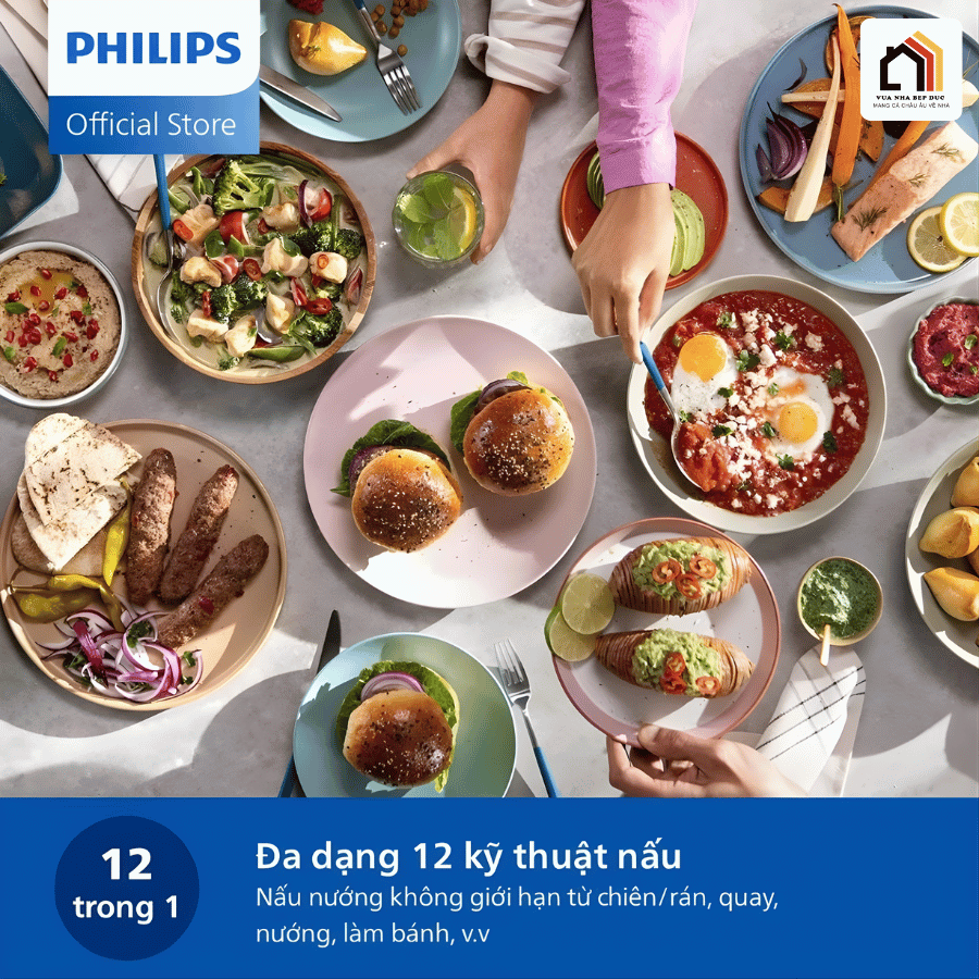 Philips NA120/00 - Nồi Chiên Không Dầu Hiện Đại 2026 tại Vua Nhà Bếp Đức 08