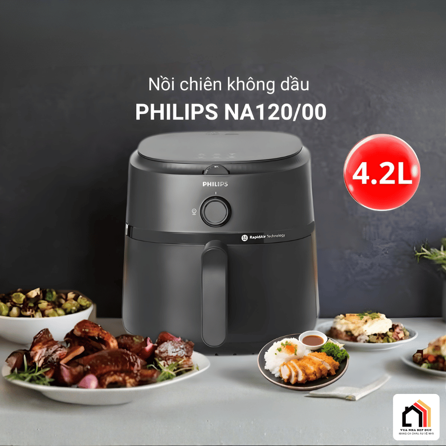 Philips NA120/00 - Nồi Chiên Không Dầu Hiện Đại 2026 tại Vua Nhà Bếp Đức 10