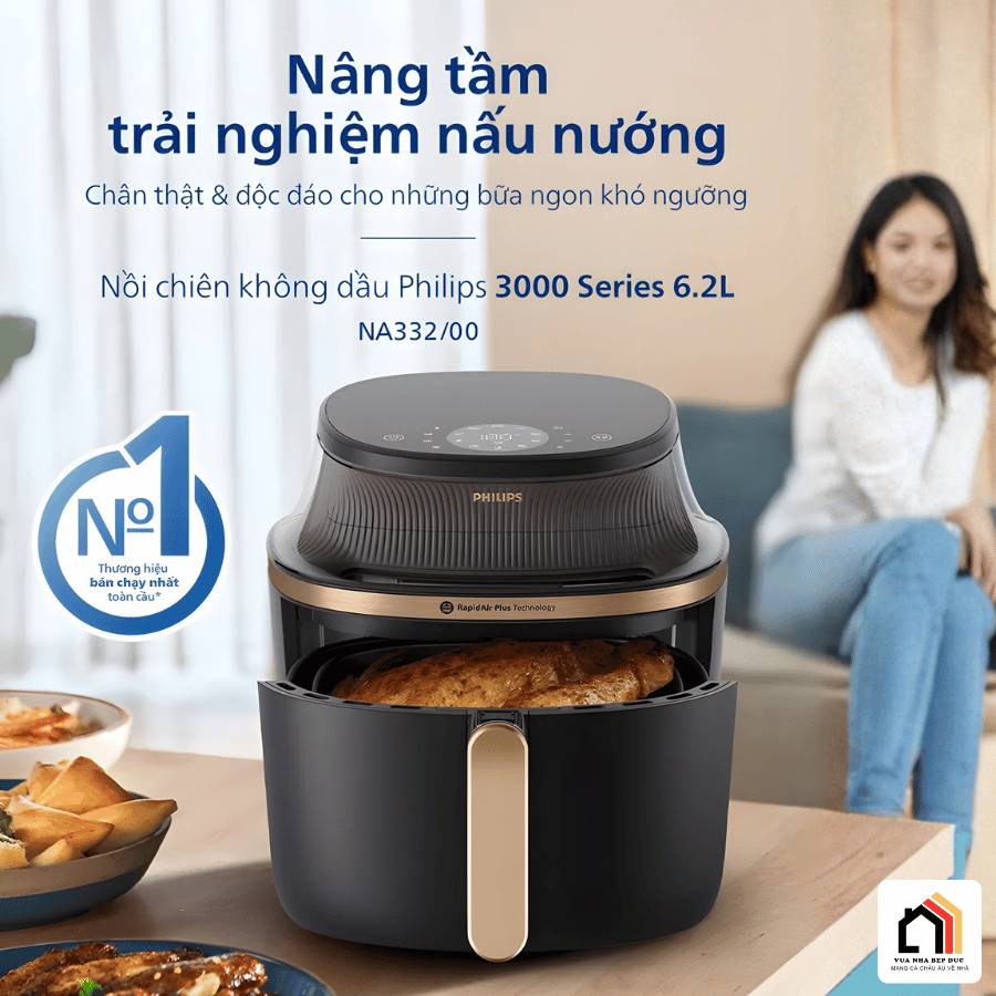 Philips NA332/00 - Nồi Chiên Không Dầu Hiện Đại 2026 tại Vua Nhà Bếp Đức 02