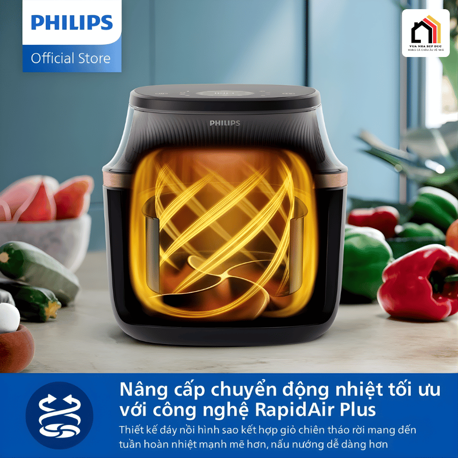 Philips NA332/00 - Nồi Chiên Không Dầu Hiện Đại 2026 tại Vua Nhà Bếp Đức 05