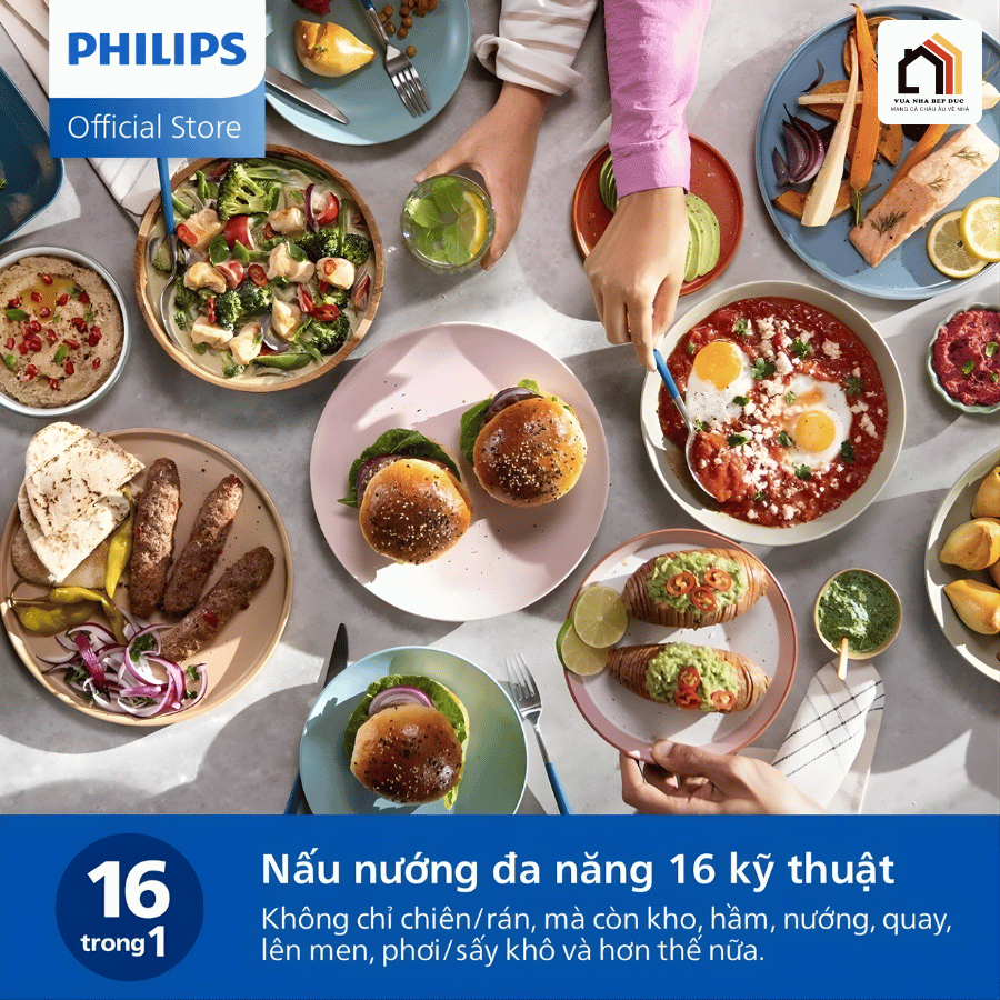 Philips NA332/00 - Nồi Chiên Không Dầu Hiện Đại 2026 tại Vua Nhà Bếp Đức 07