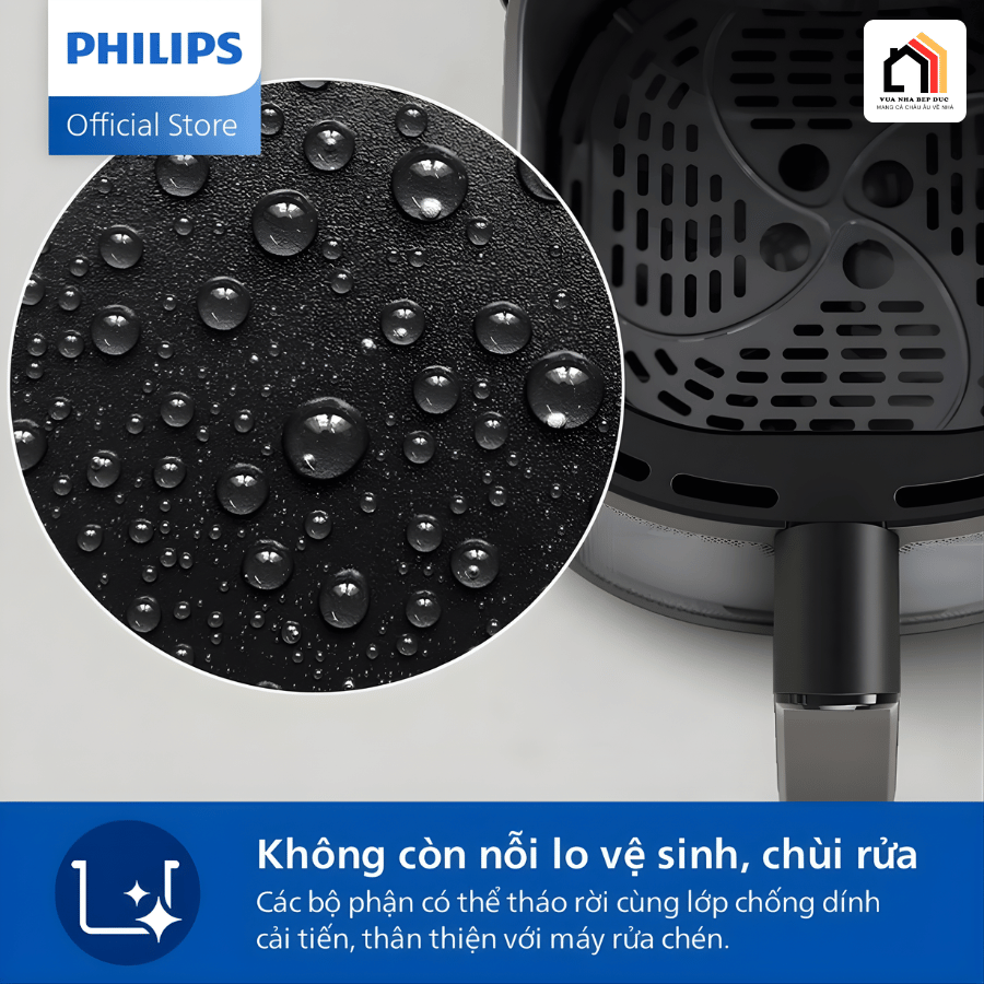 Philips NA332/00 - Nồi Chiên Không Dầu Hiện Đại 2026 tại Vua Nhà Bếp Đức 09