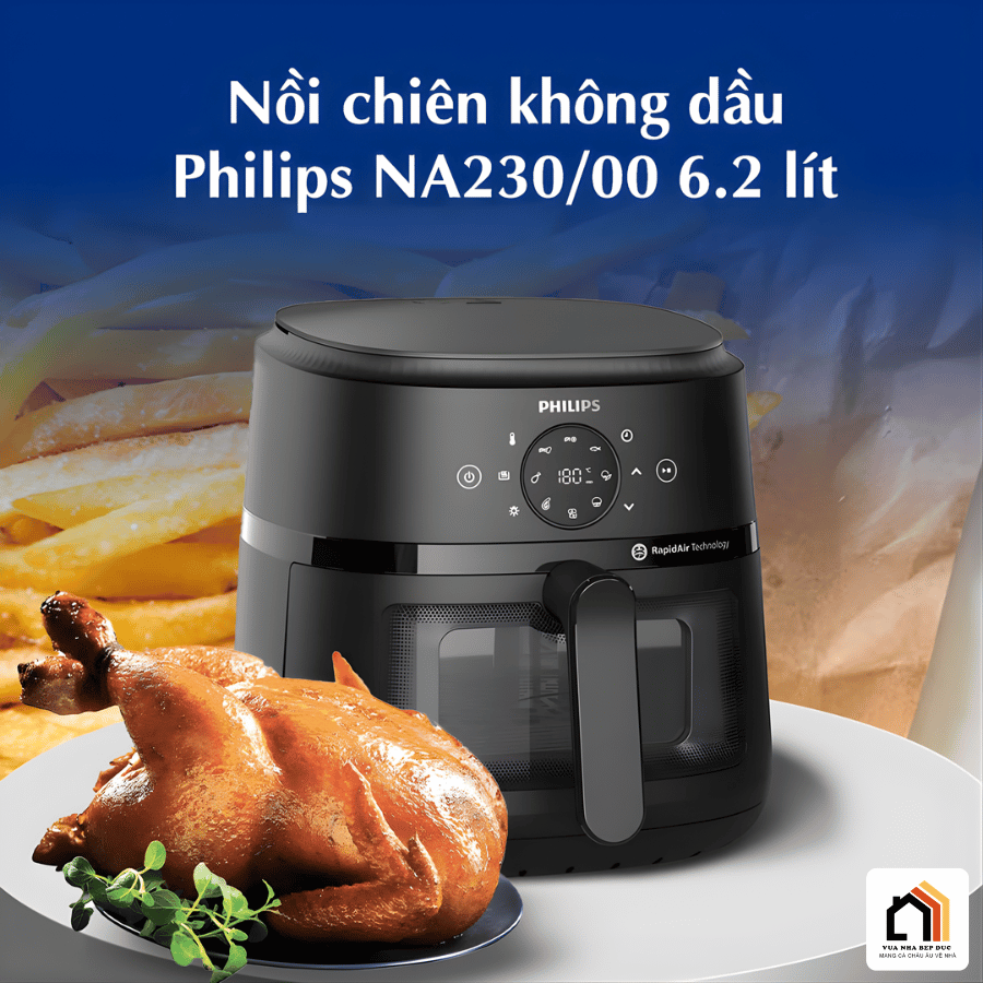 Philips NA332/00 - Nồi Chiên Không Dầu Hiện Đại 2026 tại Vua Nhà Bếp Đức 011