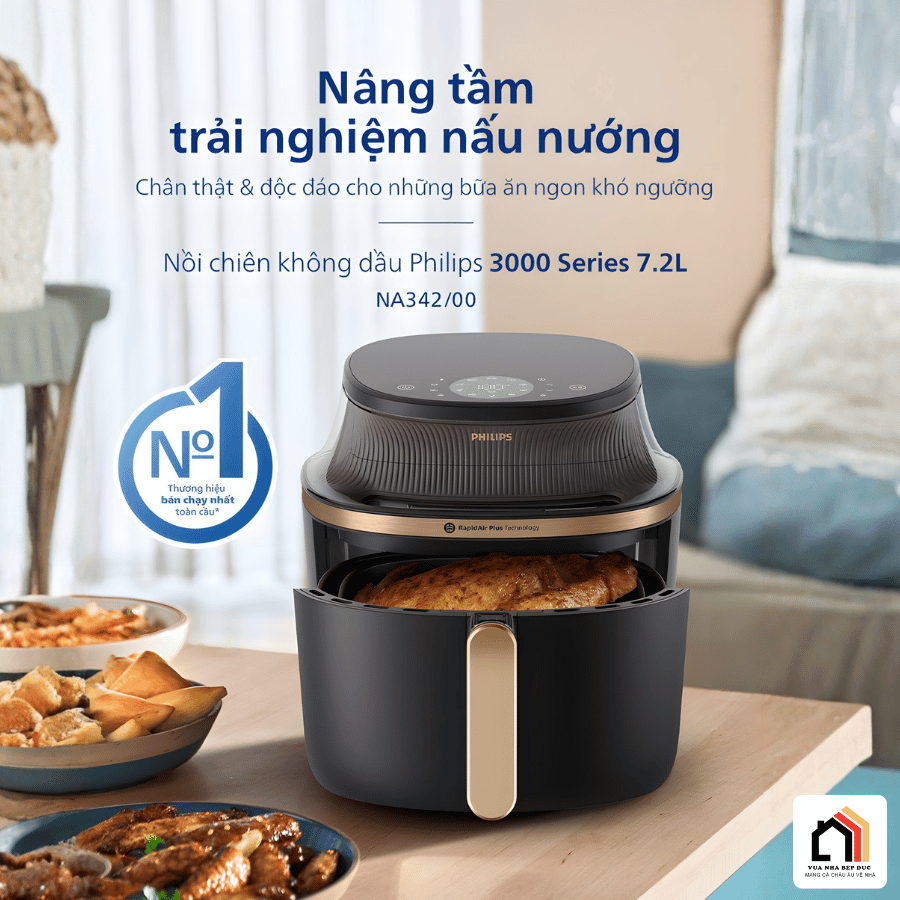 Philips NA342/00 - Nồi Chiên Không Dầu Hiện Đại 2026 tại Vua Nhà Bếp Đức 02