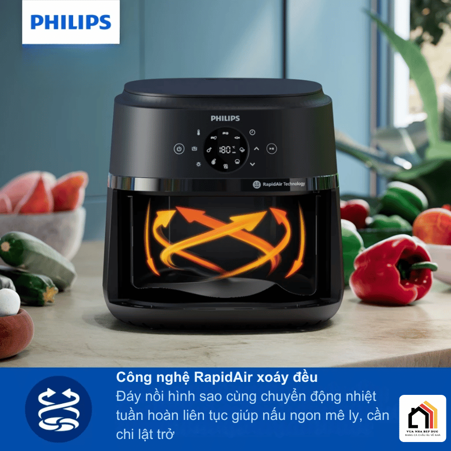 NỒI CHIÊN KHÔNG DẦU PHILIPS NA230/00 tại Vua Nhà Bếp Đức 05