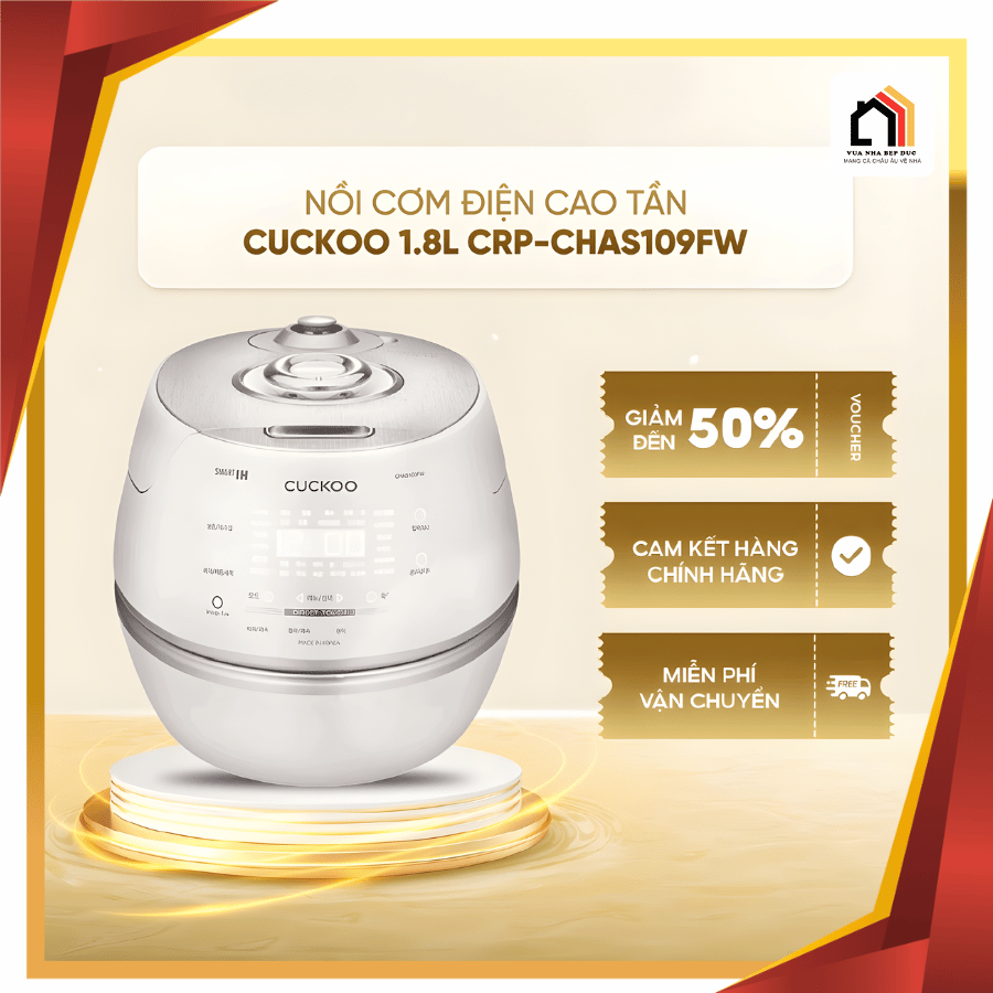 Cuckoo 1.8L CRP-CHAS109FW/FB - Nồi Cơm Điện Cao Tần Cuckoo