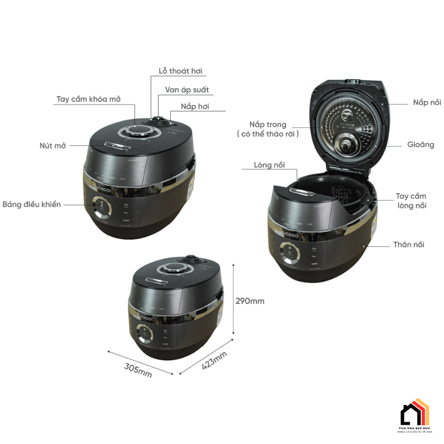 Cuckoo CRP-JHR1060FD 1,8l - Nồi cơm điện cao tần Cuckoo tại Vua Nhà Bếp Đức 12