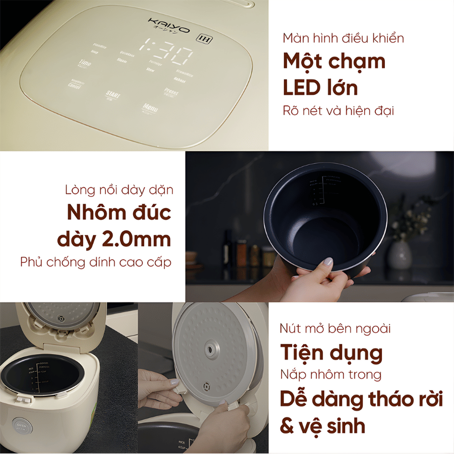 Kaiyo 1L KRC-050 - Nồi cơm điện cao tần Kaiyo tại Vua Nhà Bếp Đức 06