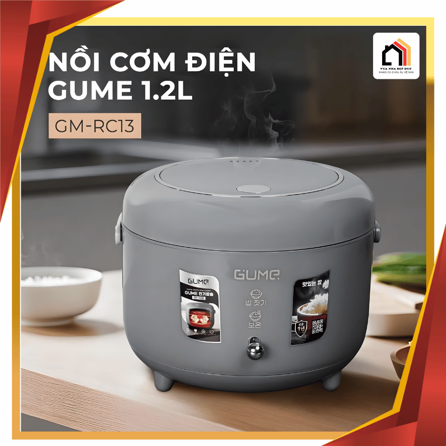 Gume 1,2l GM-RC13 - Nồi cơm điện đá Maifanite Gume