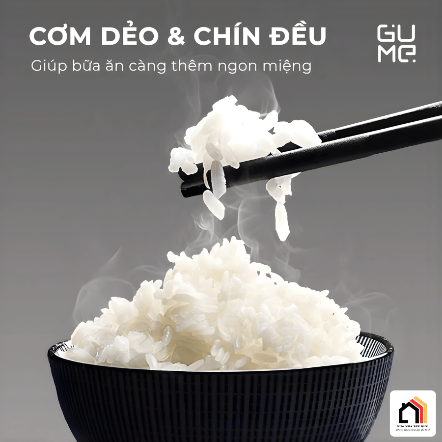 Gume 1,2l GM-RC13 - Nồi cơm điện đá Maifanite Gume tại Vua Nhà Bếp Đức 04