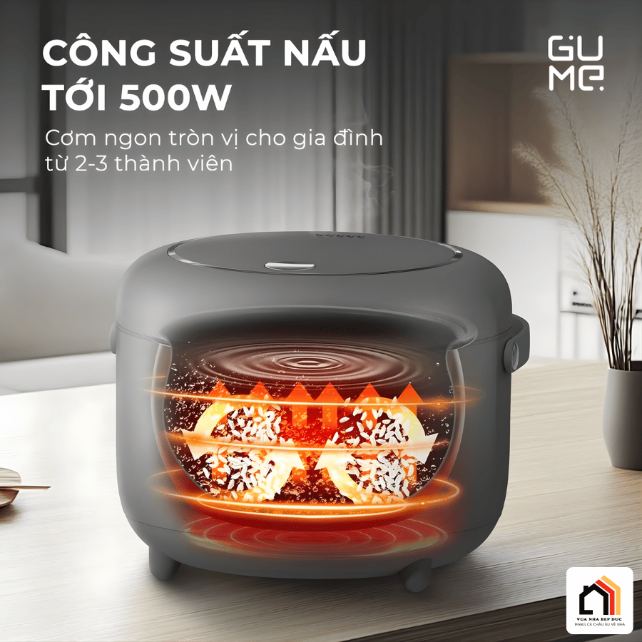 Gume 1,2l GM-RC13 - Nồi cơm điện đá Maifanite Gume tại Vua Nhà Bếp Đức 05