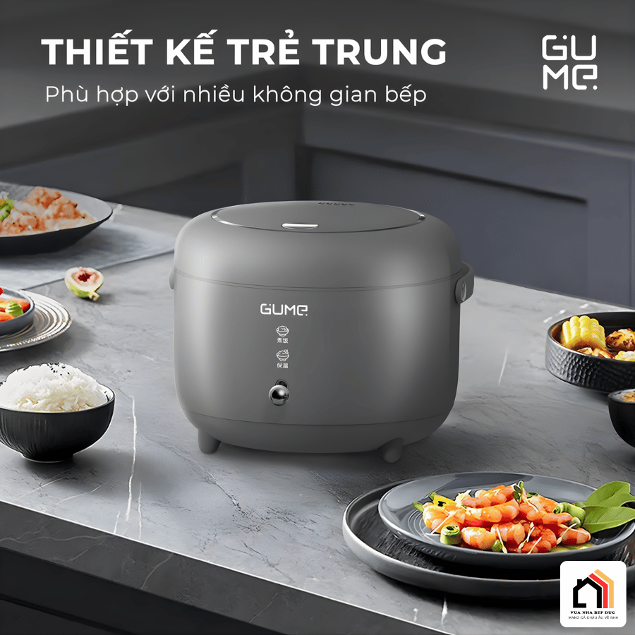 Gume 1,2l GM-RC13 - Nồi cơm điện đá Maifanite Gume tại Vua Nhà Bếp Đức 06