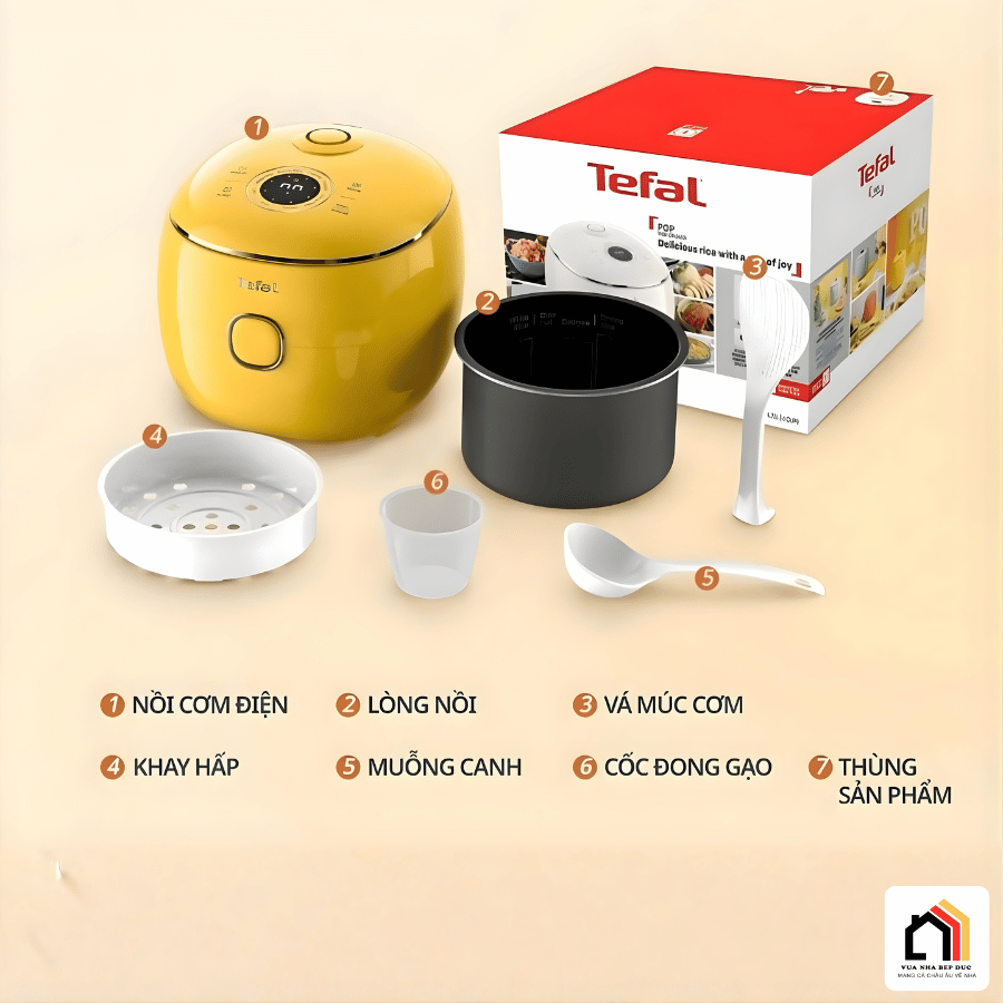 Tefal 0,7L POP RK5352Y0 - Nồi cơm điện tử mini Tefal tại Vua Nhà Bếp Đức 06