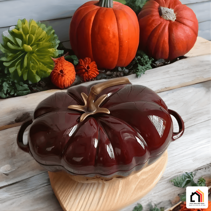 NỒI GANG CÀ CHUA PHỦ MEN GỐM tại Vua Nhà Bếp Đức 11