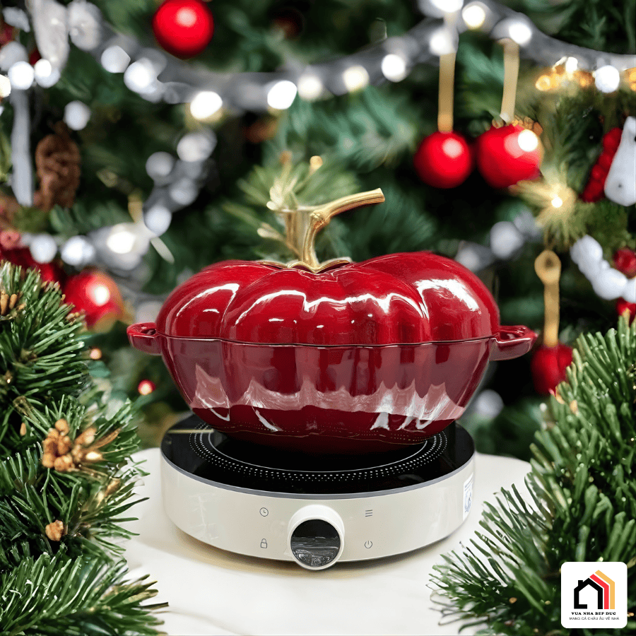 NỒI GANG CÀ CHUA PHỦ MEN GỐM tại Vua Nhà Bếp Đức 10