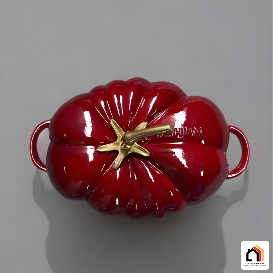 NỒI GANG CÀ CHUA PHỦ MEN GỐM tại Vua Nhà Bếp Đức 13