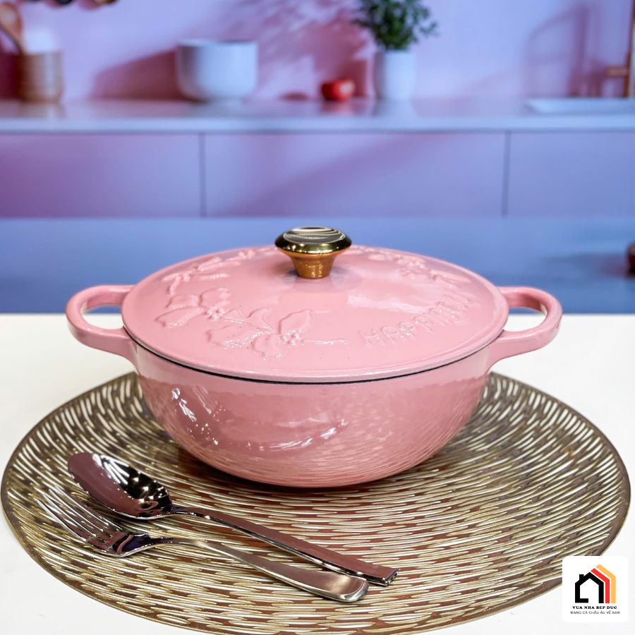 Nồi Gang Kèm Xửng Hấp Happiness 23cm tại Vua Nhà Bếp Đức 09