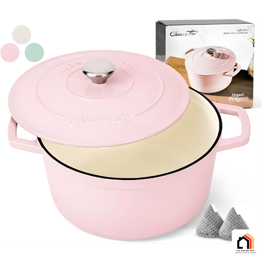 NỒI GANG TRÁNG MEN CAO CẤP CIWETE - PASTEL 2026 tại Vua Nhà Bếp Đức 04