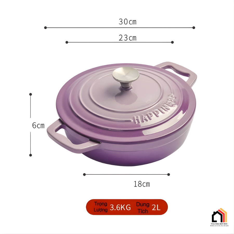 Nồi Gang Tráng Men Happiness Size 23cm tại Vua Nhà Bếp Đức 08