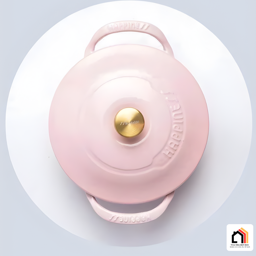 Nồi gang Wok Happiness 21cm - Sugar Pink tại Vua Nhà Bếp Đức 06