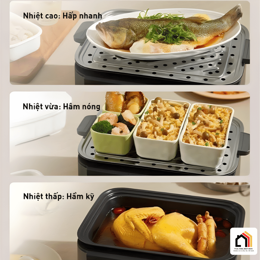 Nồi Lẩu Hấp Điện Joyoung JFS-556 - Đa năng tại Vua Nhà Bếp Đức 02