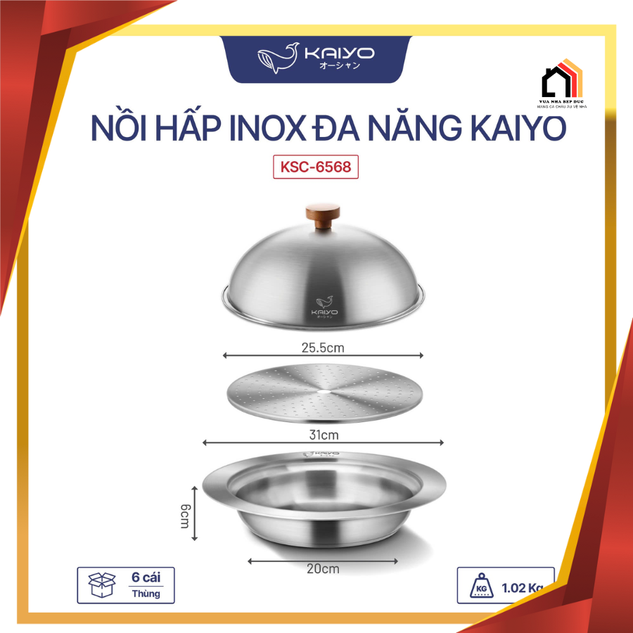 NỒI HẤP INOX ĐA NĂNG KAIYO