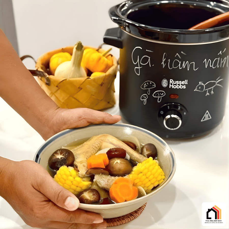 Nồi nấu chậm Russel Hobbs 3,5L Chalkboard - Siêu Sale 2026 tại Vua Nhà Bếp Đức 05