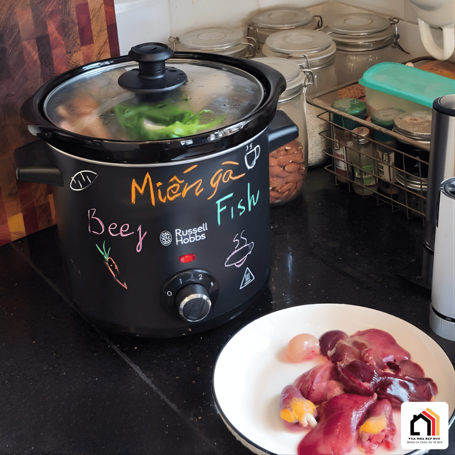Nồi nấu chậm Russel Hobbs 3,5L Chalkboard - Siêu Sale 2026 tại Vua Nhà Bếp Đức 09