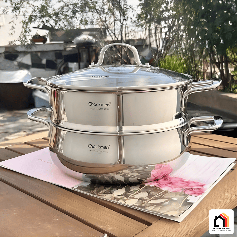Nồi xửng 2 tầng inox Chockmen tại Vua Nhà Bếp Đức 07