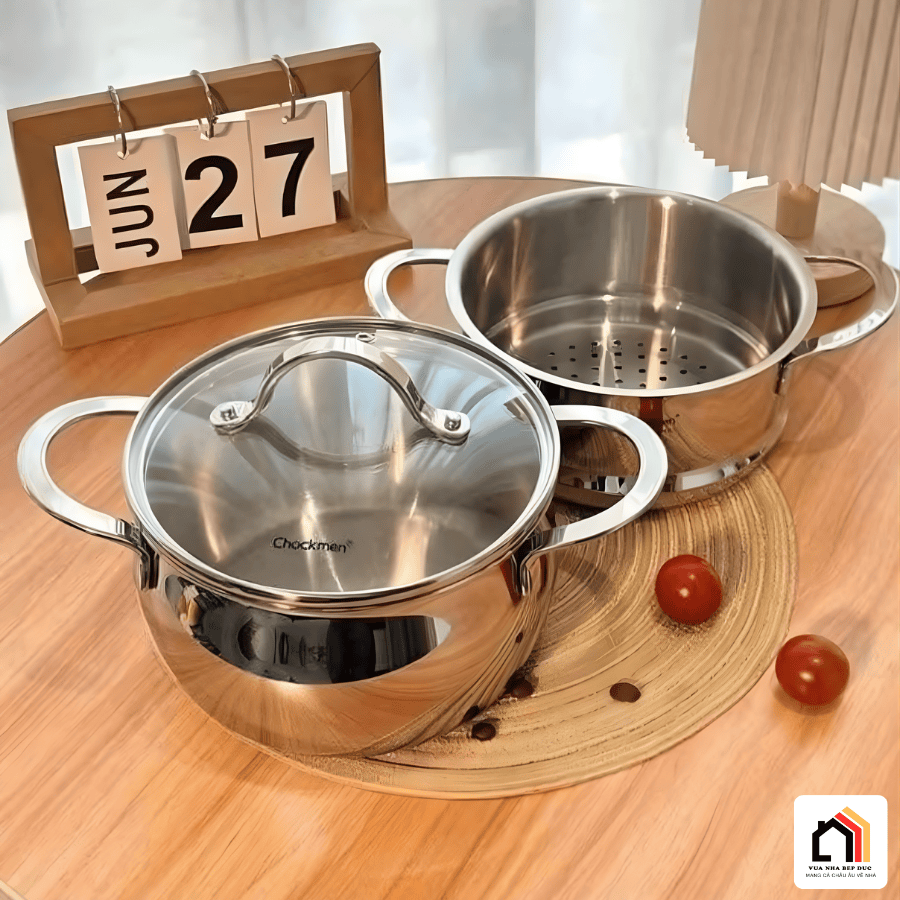 Nồi xửng 2 tầng inox Chockmen tại Vua Nhà Bếp Đức 06