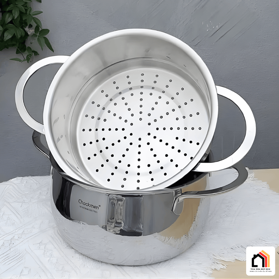Nồi xửng 2 tầng inox Chockmen tại Vua Nhà Bếp Đức 05