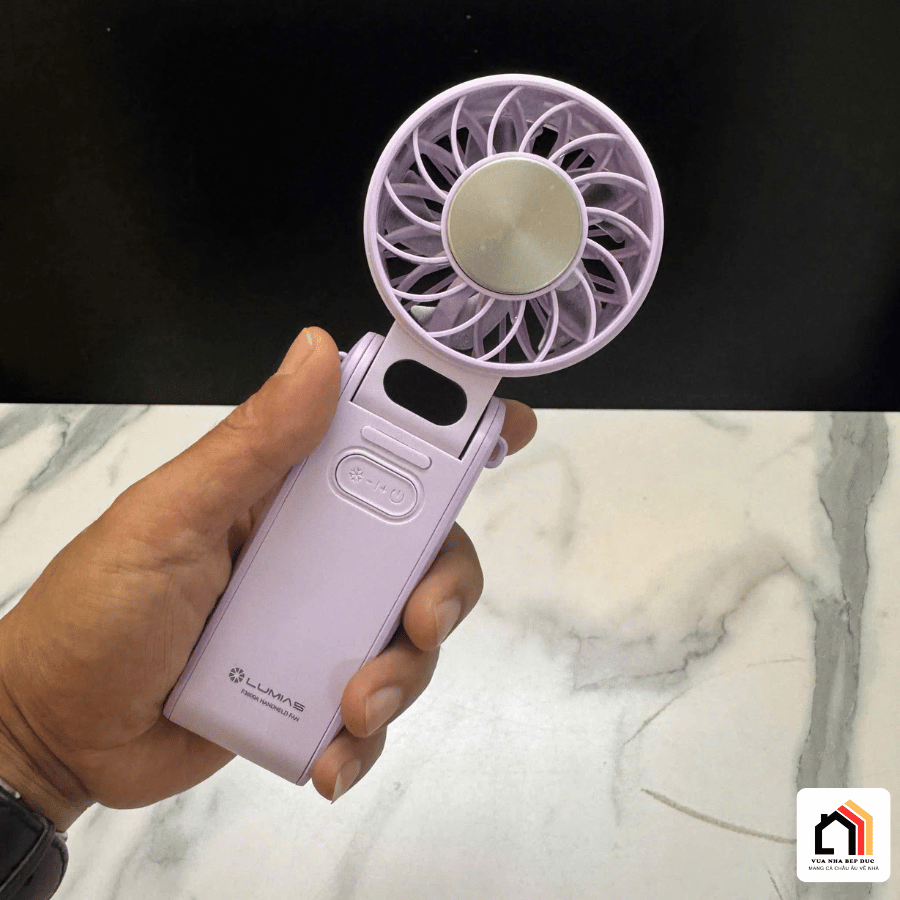Quạt tích điện cầm tay mini Lumias F3600A tại Vua Nhà Bếp Đức 09