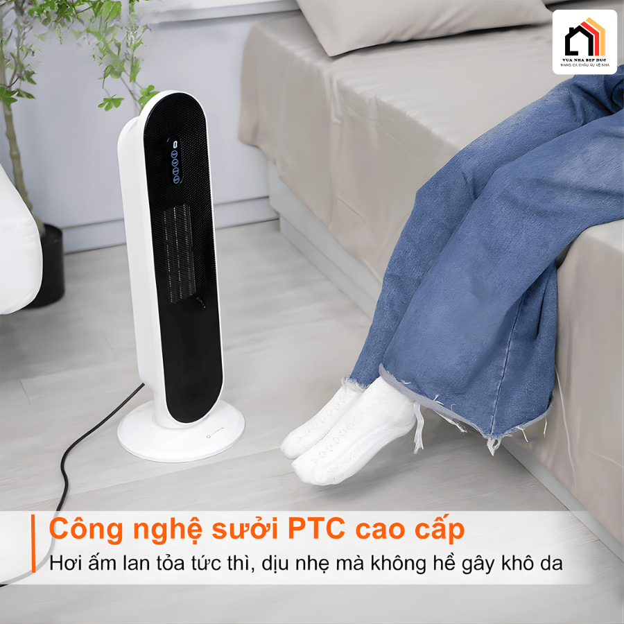 Lumias H08 Pro - Quạt tháp sưởi gốm thế hệ mới 2026 tại Vua Nhà Bếp Đức 02