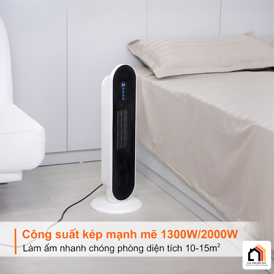 Lumias H08 Pro - Quạt tháp sưởi gốm thế hệ mới 2026 tại Vua Nhà Bếp Đức 05