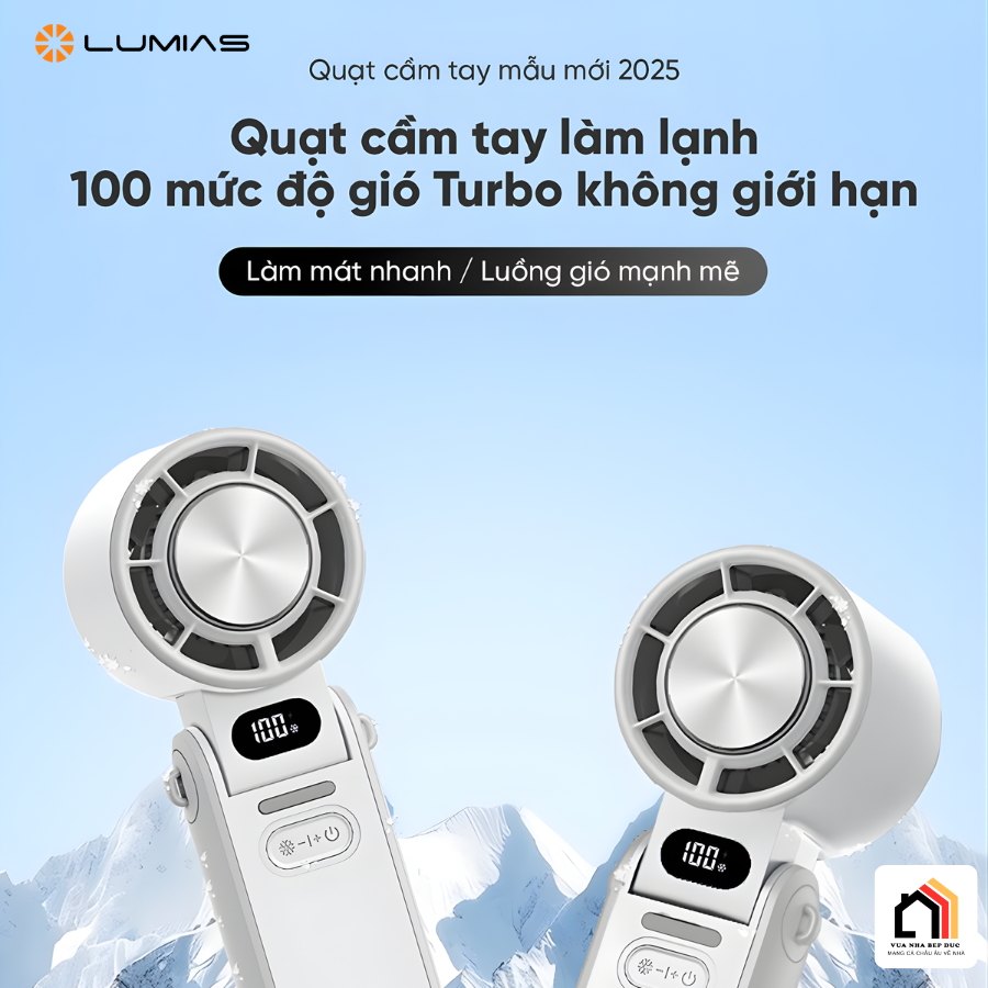 Quạt Cầm Tay Mini Lumias F3600 - Có Chế Độ Làm Lạnh Tức Thì  tại Vua Nhà Bếp Đức 07
