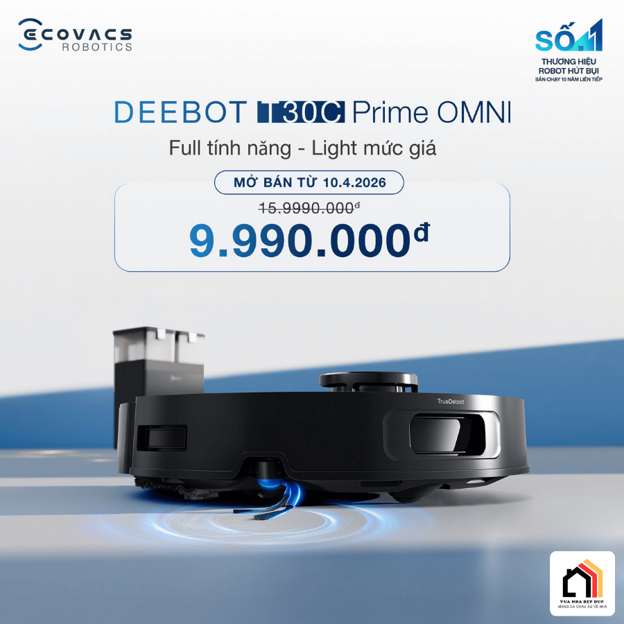 Ecovacs Deebot T30C Prime Omni - Robot Hút Bụi Lau Nhà 2026 tại Vua Nhà Bếp Đức 05