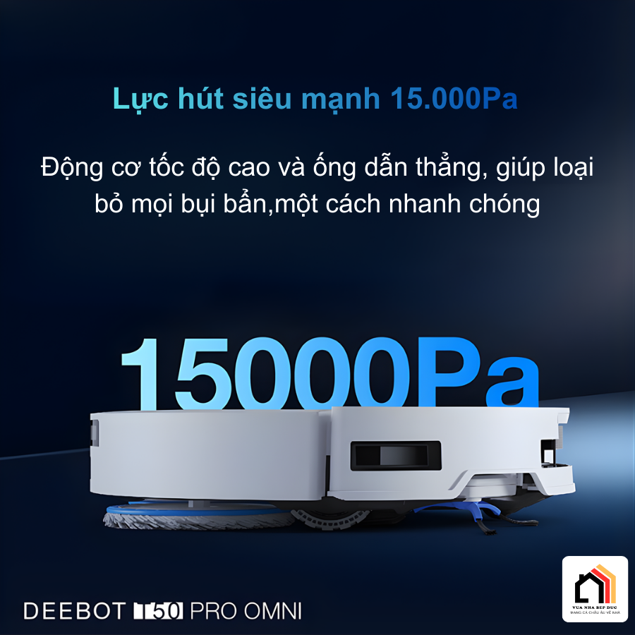 Ecovacs Deebot T50 Pro Omni - Robot hút bụi lau nhà 2026 tại Vua Nhà Bếp Đức 05