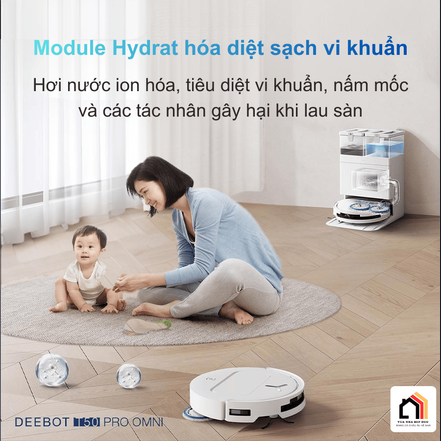 Ecovacs Deebot T50 Pro Omni - Robot hút bụi lau nhà 2026 tại Vua Nhà Bếp Đức 03