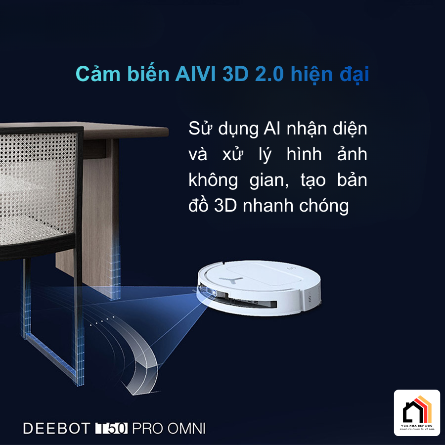 Ecovacs Deebot T50 Pro Omni - Robot hút bụi lau nhà 2026 tại Vua Nhà Bếp Đức 07