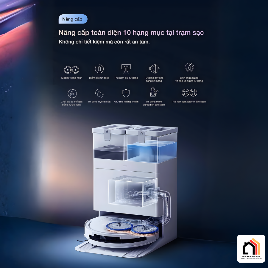 Ecovacs Deebot T50 Pro Omni - Robot hút bụi lau nhà 2026 tại Vua Nhà Bếp Đức 08