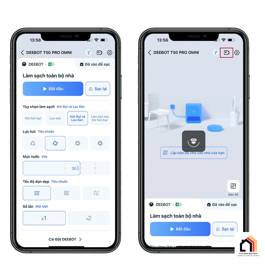 Ecovacs Deebot T50 Pro Omni - Robot hút bụi lau nhà 2026 tại Vua Nhà Bếp Đức 15