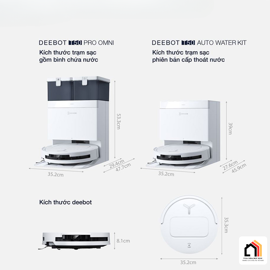 Ecovacs Deebot T50 Pro Omni - Robot hút bụi lau nhà 2026 tại Vua Nhà Bếp Đức 16