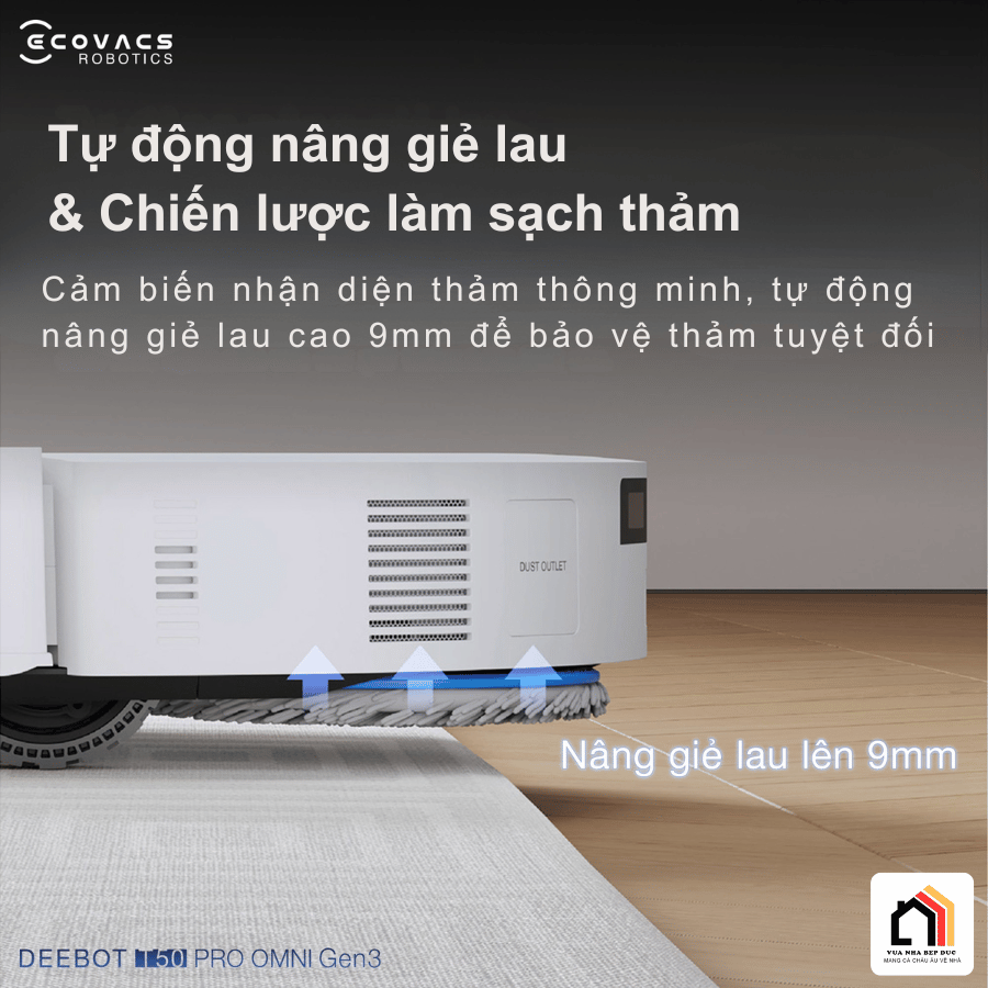 Ecovacs Deebot T50 Pro Omni Gen 3 - Robot Hút Bụi Lau Nhà 2026 tại Vua Nhà Bếp Đức 10