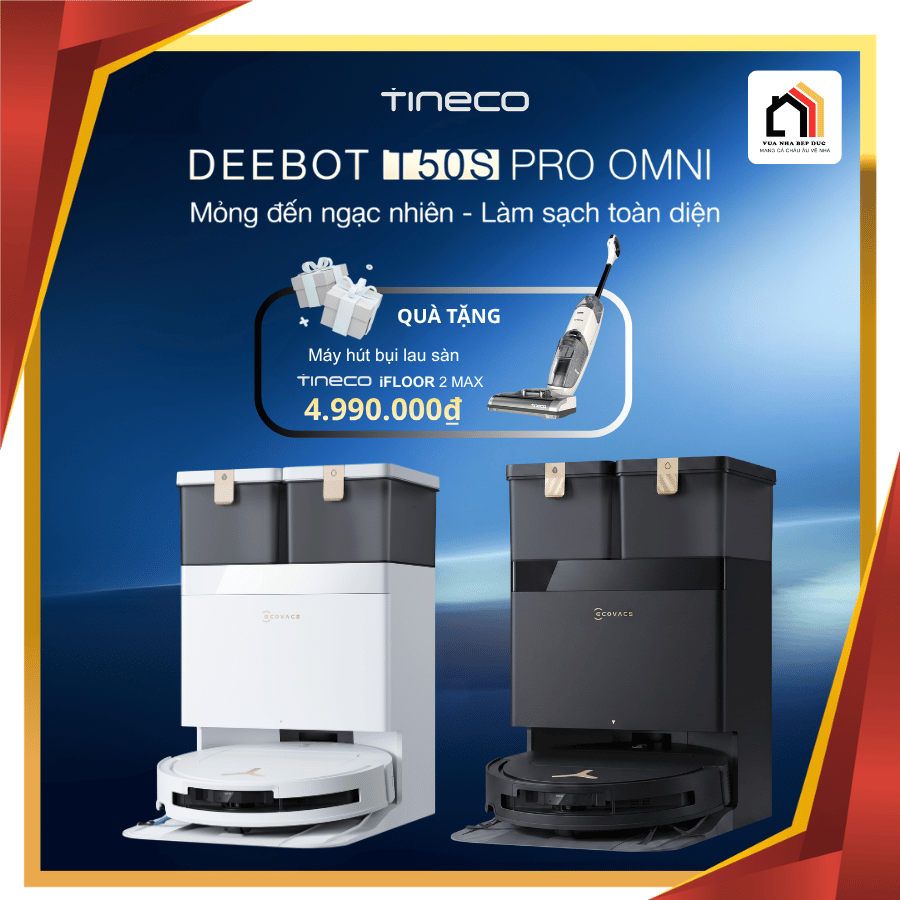 Ecovacs Deebot T50S Pro Omni - Robot Hút Bụi Lau Nhà 2026
