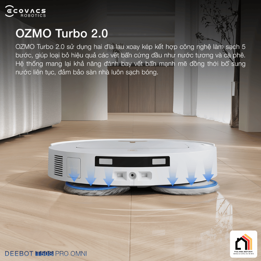 Ecovacs Deebot T50S Pro Omni - Robot Hút Bụi Lau Nhà 2026 tại Vua Nhà Bếp Đức 09