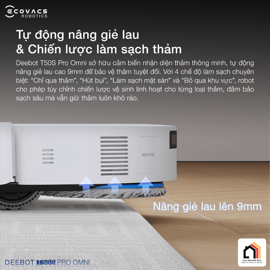 Ecovacs Deebot T50S Pro Omni - Robot Hút Bụi Lau Nhà 2026 tại Vua Nhà Bếp Đức 010