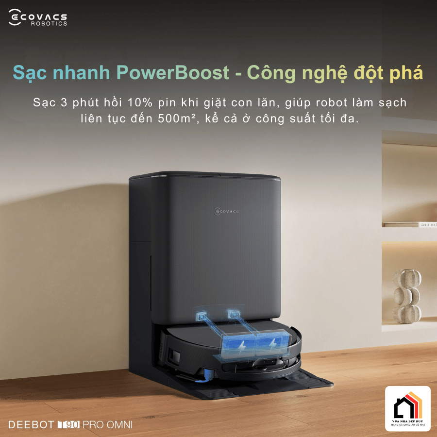 Ecovacs Deebot T90 Pro Omni - Robot hút bụi lau nhà 2026 tại Vua Nhà Bếp Đức 08