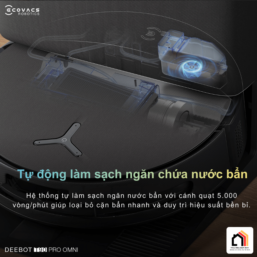 Ecovacs Deebot T90 Pro Omni - Robot hút bụi lau nhà 2026 tại Vua Nhà Bếp Đức 17