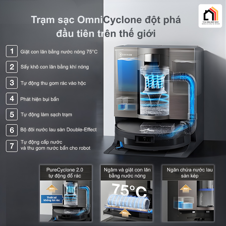 ảnh sản phẩm Robot hút bụi lau nhà Ecovacs Deebot X11 OmniCyclone