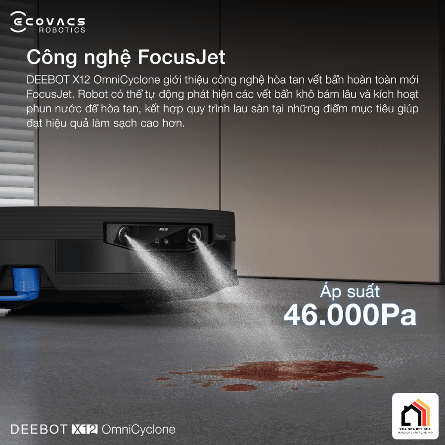 Ecovacs Deebot X12 OmniCyclone - Robot Hút Bụi Lau Nhà 2026 tại Vua Nhà Bếp Đức 03